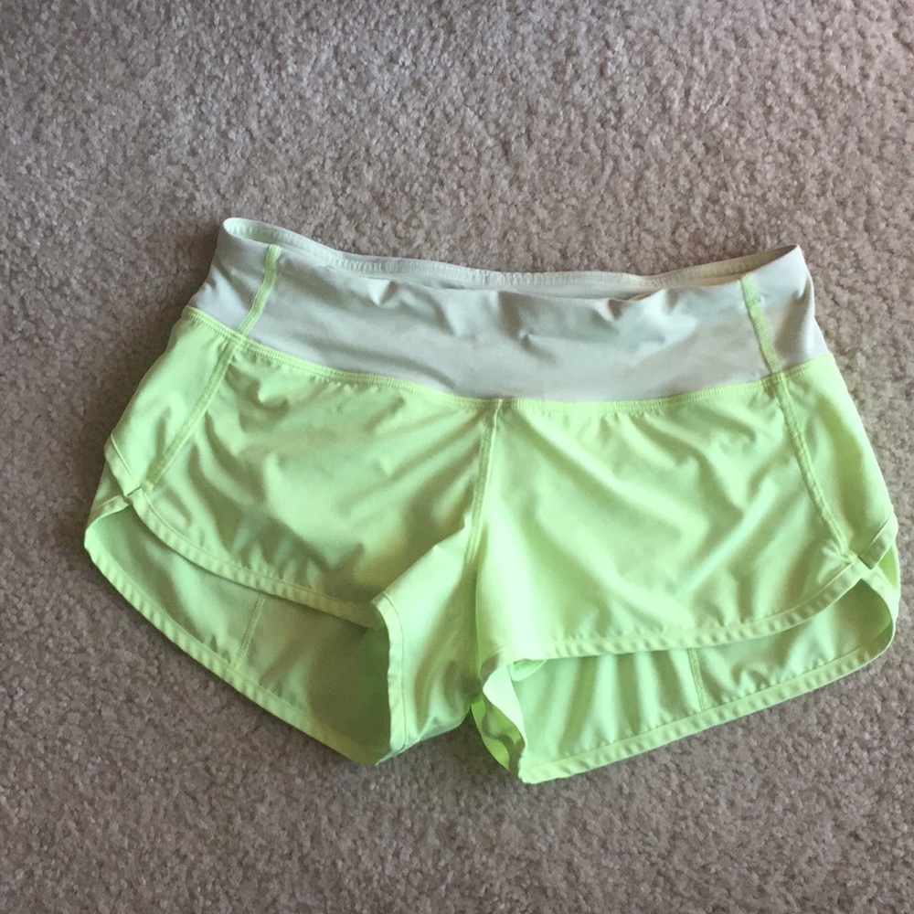 Lululemon sports shorts light green